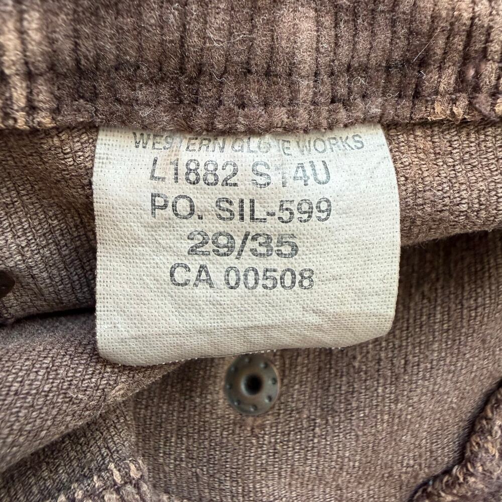 Silver Jeans Co Brown Corduroy Flare Pants Low‑Rise Button Fly Women’s 29 - Picture 7 of 10